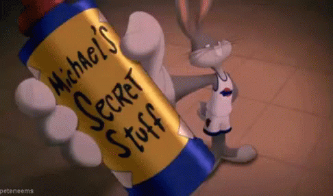 Bugs Bunny Holding Michael's Secret Stuff