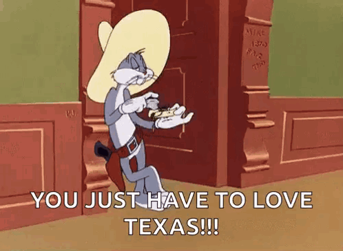 Bugs Bunny in Cowboy Hat Holding Hot Dog