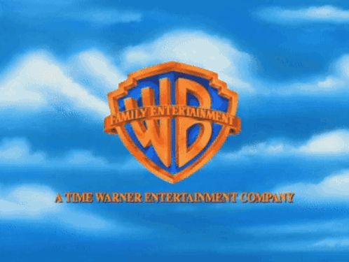 Bugs Bunny Is Flying Through The Air With The Wb Logo In The Background GIF