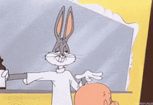 Bugs Bunny Is Giving A Peace Sign While Standing Next To Looney Tunes . GIF