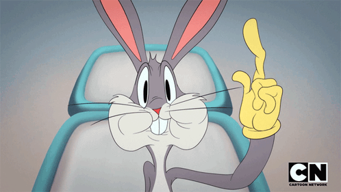 Bugs Bunny Is Giving A Thumbs Up With A Cartoon Network Logo Behind Him GIF