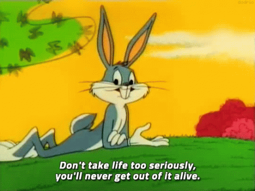 Bugs Bunny Laying In Grass GIF