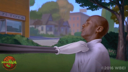 Bugs Bunny Michael Jordan Smooch GIF