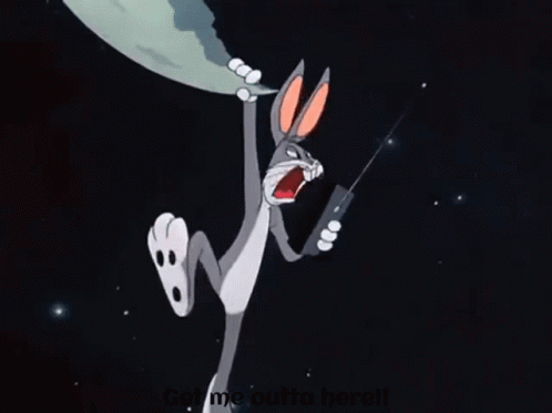 Bugs Bunny No Shouting On The Radio GIF