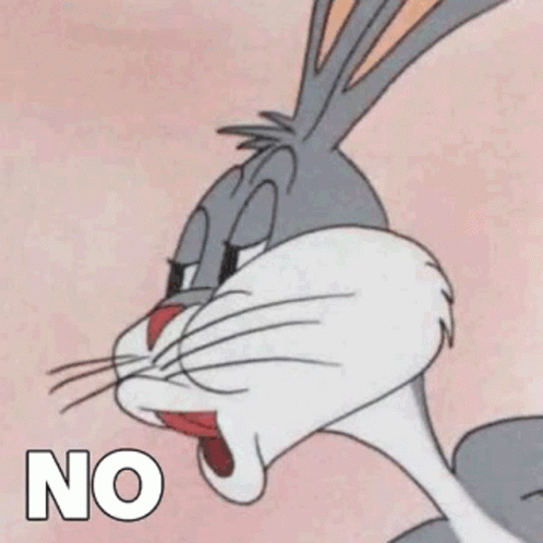 Bugs Bunny No With Background Blinking GIF