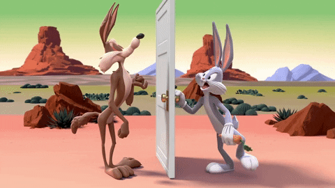 Bugs Bunny Open Door GIF