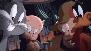Bugs Bunny Porky Pig and Daffy Duck Standing