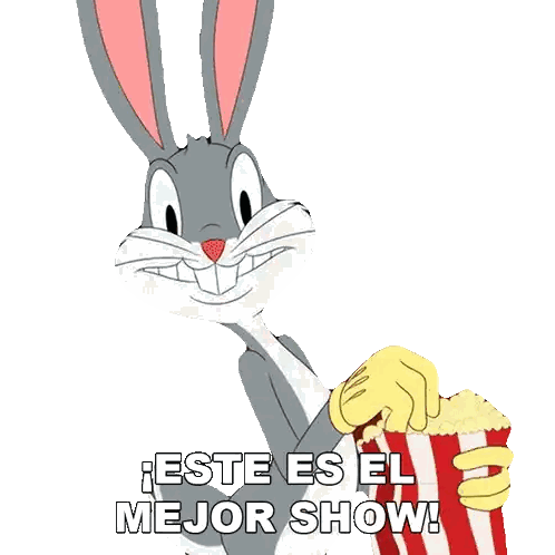 Bugs Bunny Smiling With Popcorn Bag