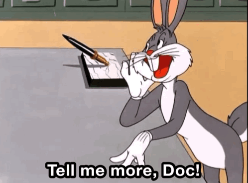 Bugs Bunny Tell Me More Doc GIF