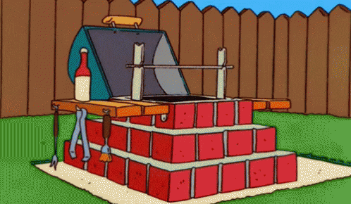 Build Barbeque Pit Kit Funny The Simpsons GIF
