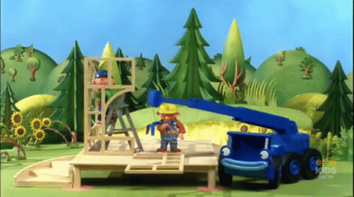 Build House Crane Bob The Builder Cartoon GIF