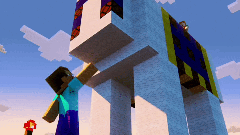 Build Stacking Minecraft Video Game GIF