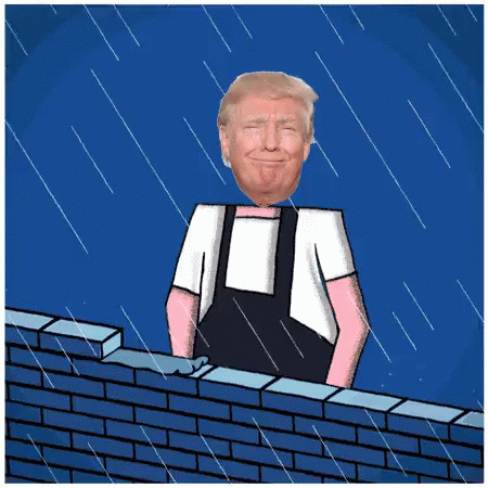 Build The Wall Donald Trump Face Swap GIF