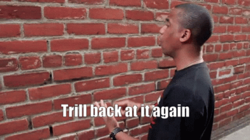 Build The Wall Guy Talking To Wall Meme GIF