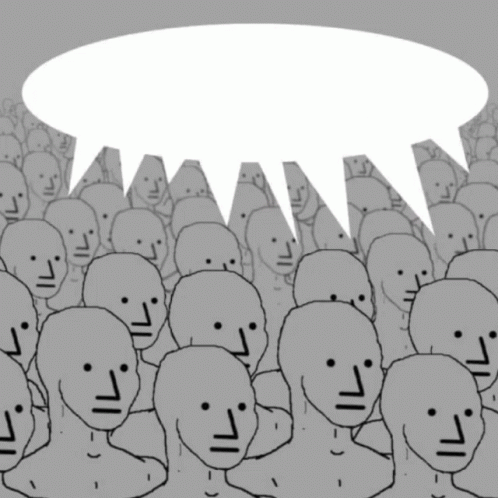 Build The Wall Npc Crowd Meme GIF