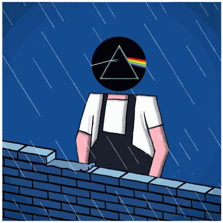 Build The Wall Pink Floyd Logo Meme GIF