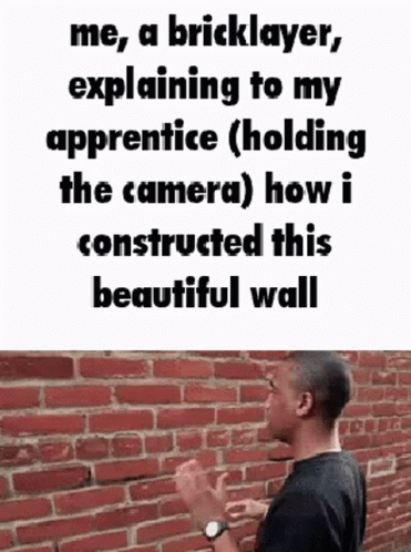 Build The Wall Weird Guy Talking To Wall GIF