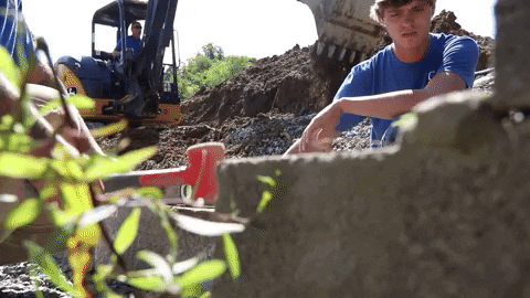 Build The Wall Young Men Construction Works GIF