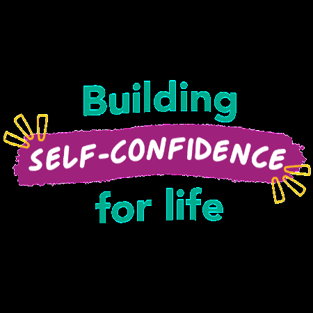 Building Self Confidence For Life Text Art GIF