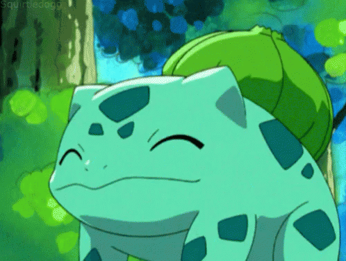 Bulbasaur Nodding With Eyes Close GIF
