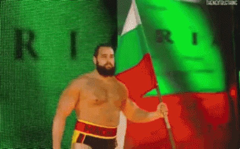 Bulgaria Flag WWE Entrance Rusev GIF