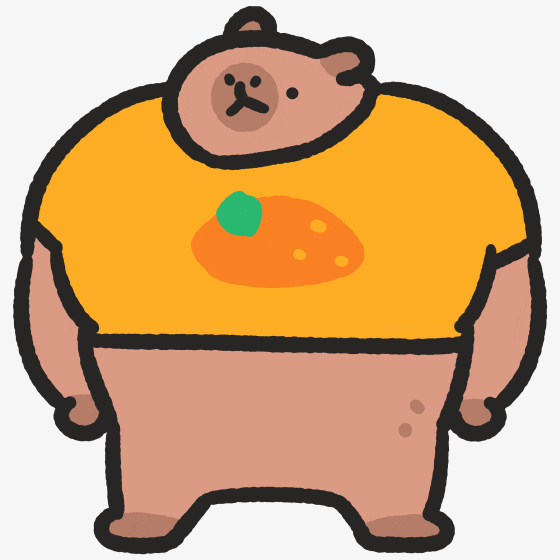Bulky Muscular Capybara Animation GIF