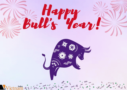 Happy Bulls Year Banner GIF