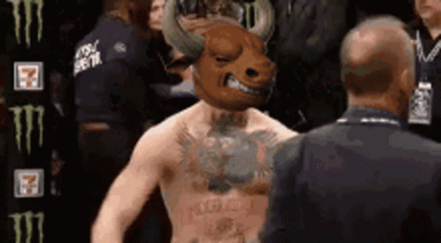 Bull Head Reface Mcgregor Walk GIF