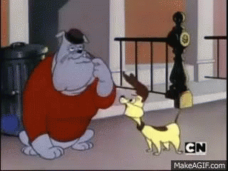 Bulldog and Dog Standing Together