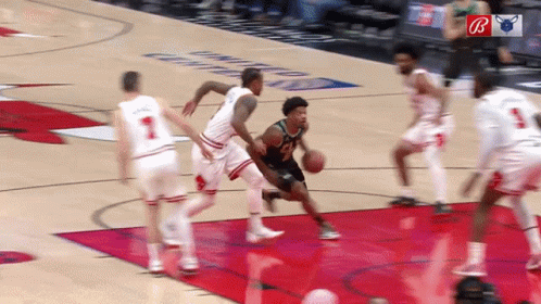 Bulls Blocking Poster Dunk GIF