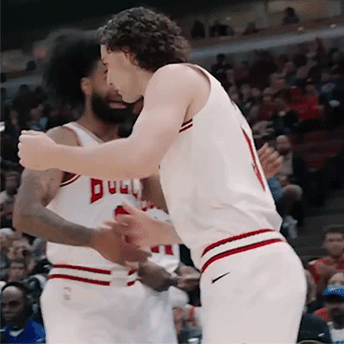 Bulls Player Hugs Another Player GIF