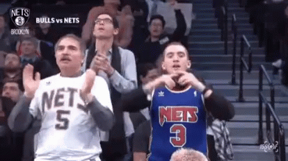 Bulls vs Nets Game Fans Cheering