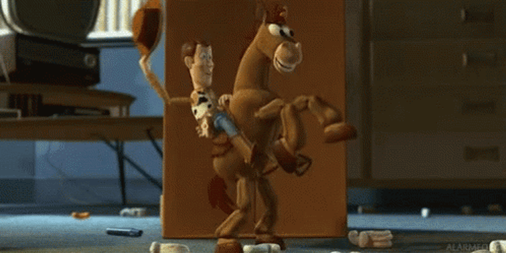 Bullseye Toy Story Covering His Body GIF