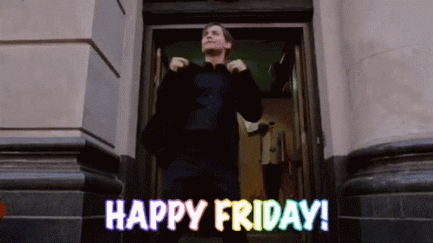 Bully Maguire Spider Man Happy Friday Dance GIF