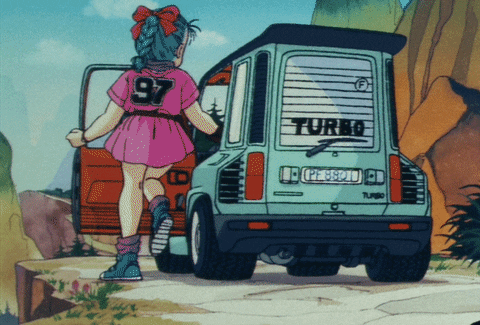 Bulma Driving Car Dragon Ball Z GIF