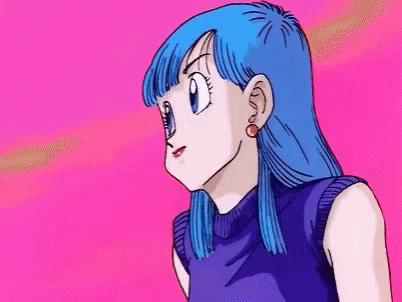 Bulma Hair Blew By Wind GIF