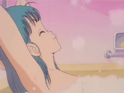 Bulma On Bath Tub GIF
