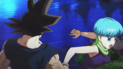 Bulma Slapped Goku GIF