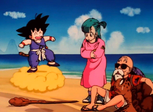 Bulma Watching Son Goku Dance GIF