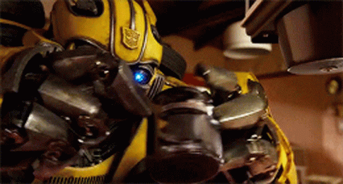 Bumblebee Drinking Coffee GIF
