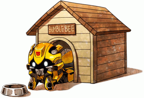 Bumblebee Inside A Dog House GIF