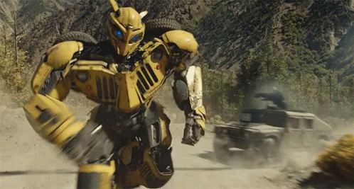 Bumblebee Running Car GIF