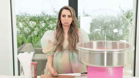 Bummed Rosanna Pansino Throwing Spatula GIF