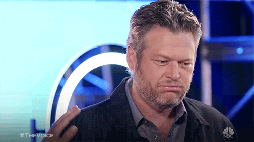 Bummed The Voice Blake Shelton GIF