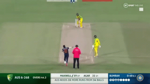 Bumrah Bowled Glenn Maxwell GIF