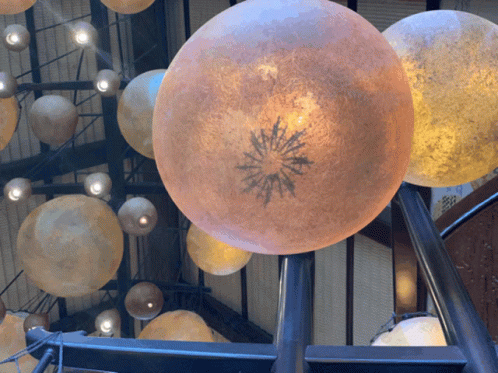 Bunch Of Balls Hanging GIF