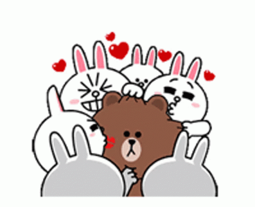 Bunnies Poke The Bear GIF