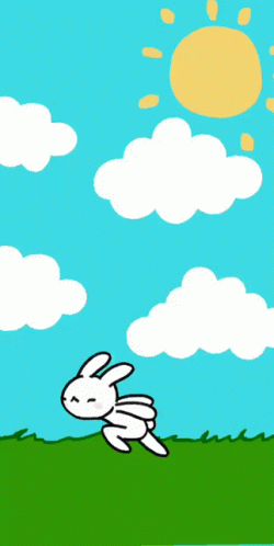 Bunny Always Running On A Sunny Day GIF