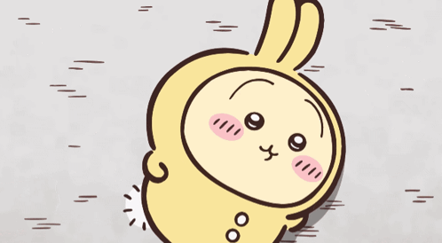Bunny Cartoon With Crown Speech Bubble GIF