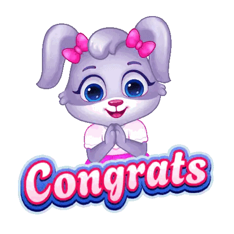 Bunny Congratulating With Congrats